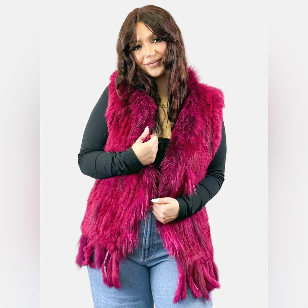 VTG Henig Furs Fuchsia Fur Vest